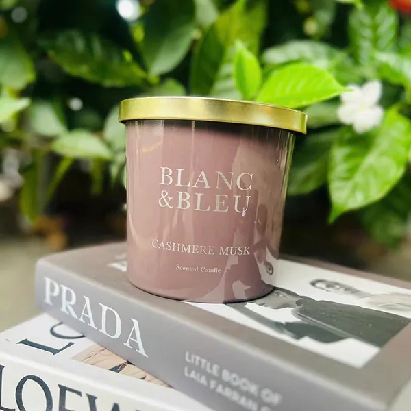 Nến Thơm Mosaic Bath Blanc & Bleu Cashmere Musk Scented Candle 652g - Nến thơm - Vua Hàng Hiệu