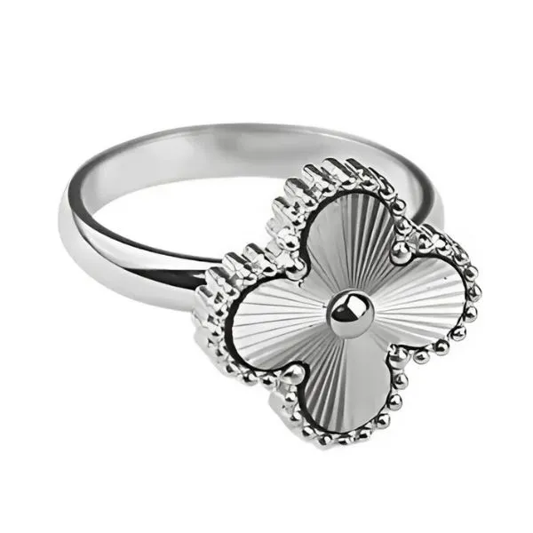 Nhẫn Nữ Jewery Luxury Atsuba Lucky Alhambra Màu Bạc - Trang sức - Vua Hàng Hiệu