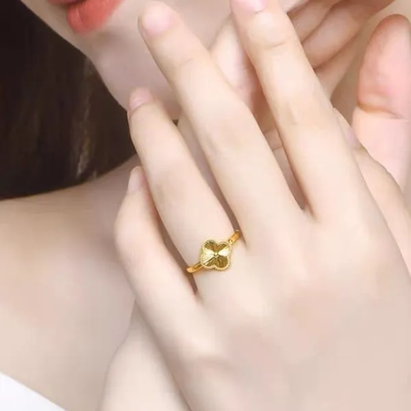 Nhẫn Nữ Jewery Luxury Atsuba Lucky Alhambra Màu Vàng Gold - Trang sức - Vua Hàng Hiệu