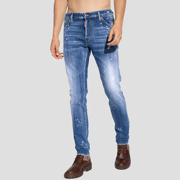 Quần Jean Nam Dsquared2 Blue Denim Wash Cool Guy Fit - S71LB1108 S30342 470 Màu Xanh Size 48