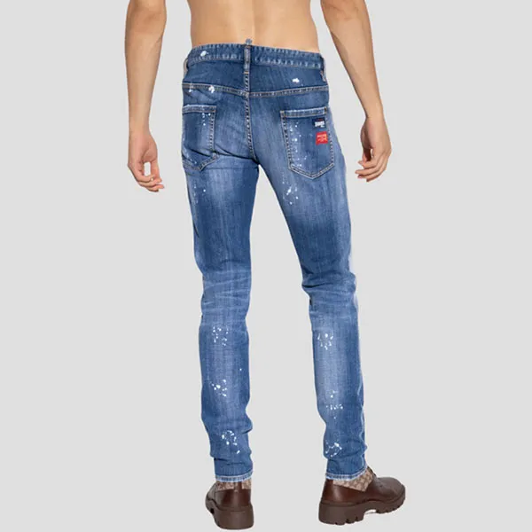 Quần Jean Nam Dsquared2 Blue Denim Wash Cool Guy Fit - S71LB1108 S30342 470 Màu Xanh Size 48