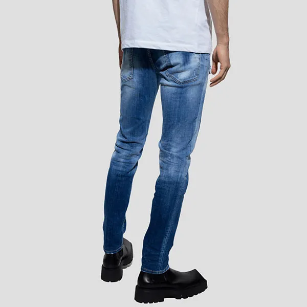 Quần Jean Nam Dsquared2 Blue Denim Wash Slim Fit - S74LB1055 S30342 470 Màu Xanh Size 48