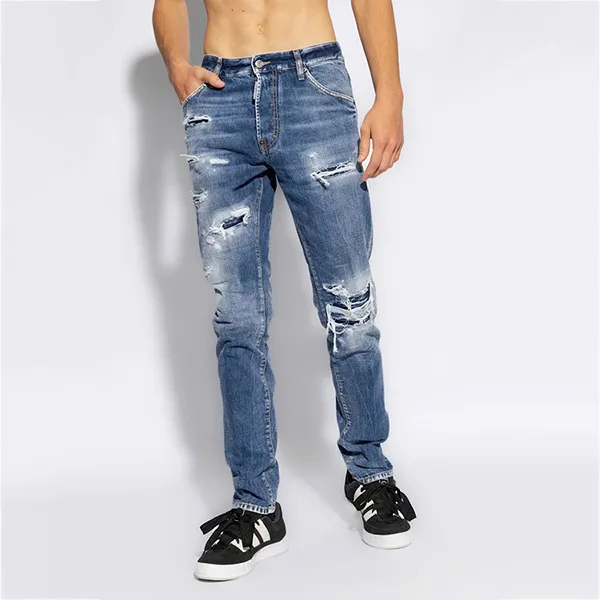 Quần Jean Nam Dsquared2 Coolguy Skinny Fit Kot Pantolon S74LB1436 S30309 470 Màu Xanh Size 46 - Thời trang - Vua Hàng Hiệu