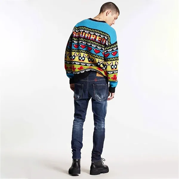 Quần Jean Nam Dsquared2 Dark Monster Maze Wash Skater S74LB1392 Màu Xanh Đậm Size 48 - Thời trang - Vua Hàng Hiệu