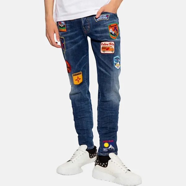 Quần Jean Nam Dsquared2 Huy Hiệu S74LB1205S30342 Màu Xanh Size 48