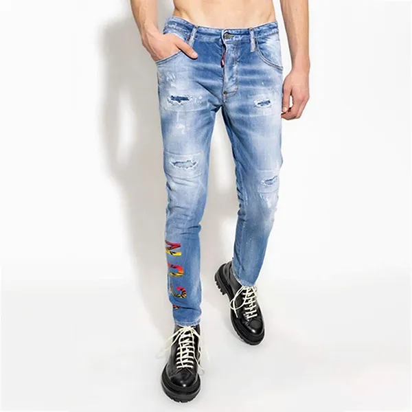 Quần Jean Nam Dsquared2 Icon Sunset Skater In Blue S79LA0038 Màu Xanh Size 44 - Thời trang - Vua Hàng Hiệu