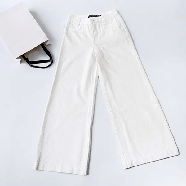 Quần Jean Nữ Chester Charles In White Denim Logo C104S 0120 F2WH Màu Trắng Size XS