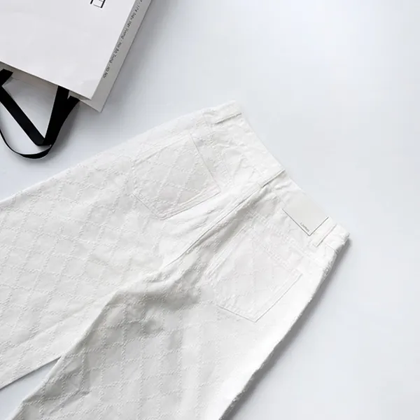Quần Jean Nữ Chester Charles In White Denim Logo C104S 0120 F2WH Màu Trắng Size XS