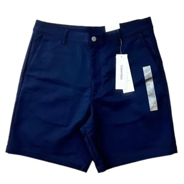 Quần Short Kaki Nam Calvin Klein CK Shorts 40605BP 411 Màu Xanh Dương Size 29