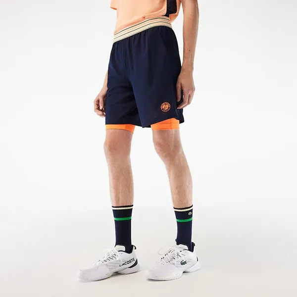 Quần Short Nam Lacoste Sport Roland Garros Edition GH6370 7YD Màu Xanh Navy Size S