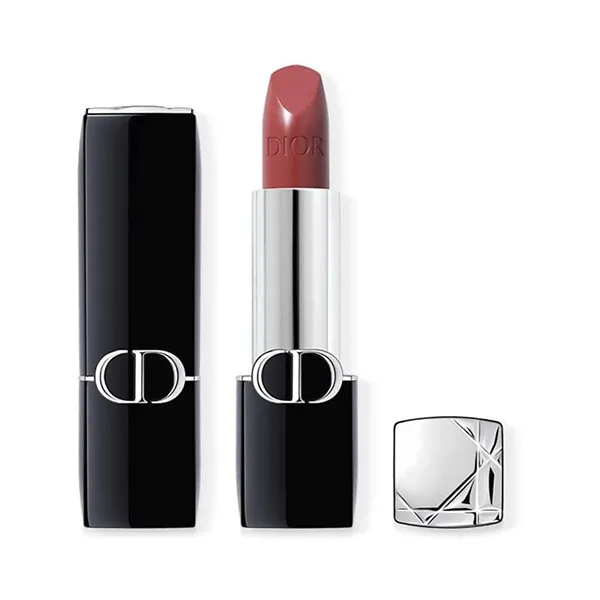 Set 3 Món Dior Son Lipstick 720 Icone Satin Màu Hồng Gỗ Đậm Và Gương Trang Điểm Pocket Mirror Màu Bạc