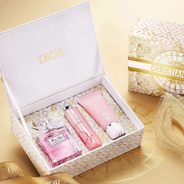 Set Dior Beauty Ritual Holiday 3 Món (Son Dưỡng Addict Lip Glow 001 + Nước Hoa Miss Blooming Bouquet EDT 30ml + Kem Tay 20ml) - Mỹ phẩm - Vua Hàng Hiệu