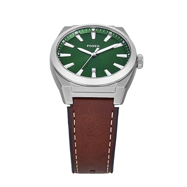Set Đồng Hồ Và Vòng Tay Nam Fossil Everett 42mm FS6080SET Màu Nâu Xanh - Đồng hồ - Vua Hàng Hiệu