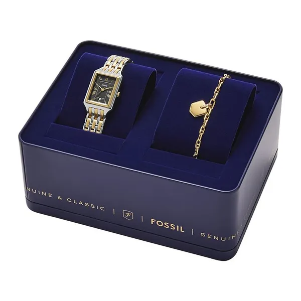 Set Đồng Hồ + Vòng Đeo Tay Nữ Fossil Raquel Ladies Watches ES5376SET Màu Bạc Phối Vàng