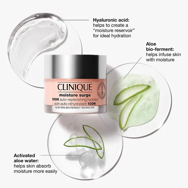 Set Dưỡng Da Clinique Moisture Surge 100H Self Repairing Moisturizing Gel 3 Món