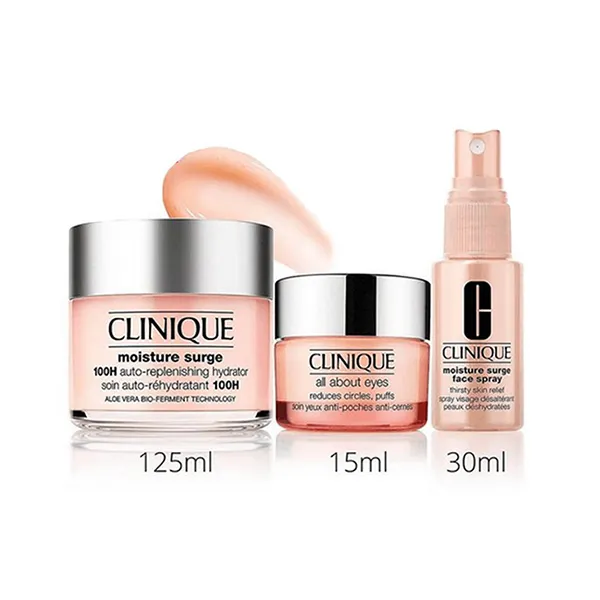 Set Dưỡng Da Clinique Moisture Surge 100H Self Repairing Moisturizing Gel 3 Món
