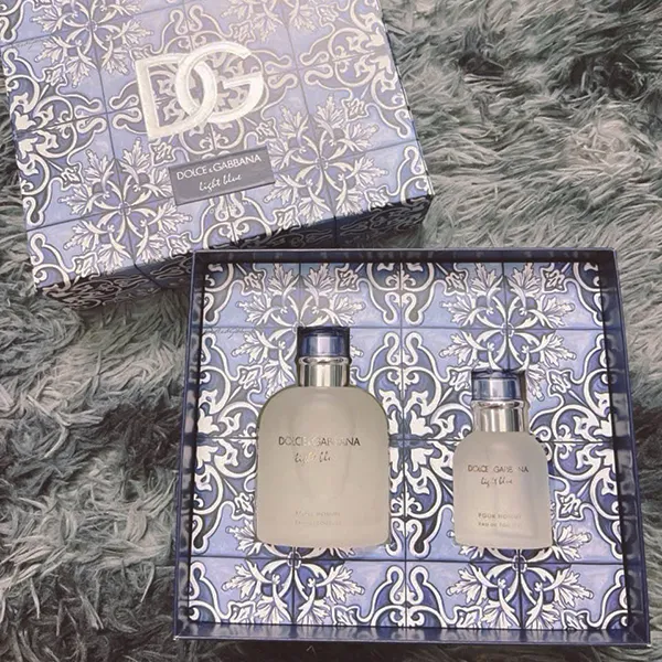 Set Nước Hoa Nam Dolce & Gabbana D&G Light Blue Pour Homme EDT (125ml + 40ml) - Nước hoa - Vua Hàng Hiệu