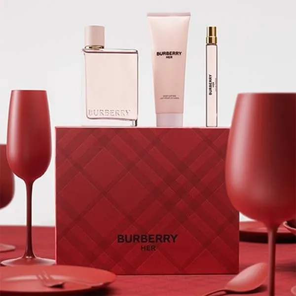 Set Nước Hoa Nữ Burberry Her 3 Món (EDP 100ml + EDP 10ml + Body Lotion 75ml) - Nước hoa - Vua Hàng Hiệu