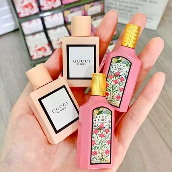 Set Nước Hoa Nữ Gucci Bloom + Flora Gorgeous Gardenia EDP (4 x 5ml) - Nước hoa - Vua Hàng Hiệu
