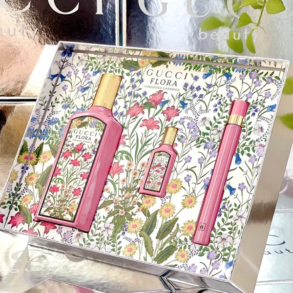 Set Nước Hoa Nữ Gucci Flora Gorgeous Gardenia EDP 100ml + EDP 10ml + EDP 5ml - Nước hoa - Vua Hàng Hiệu