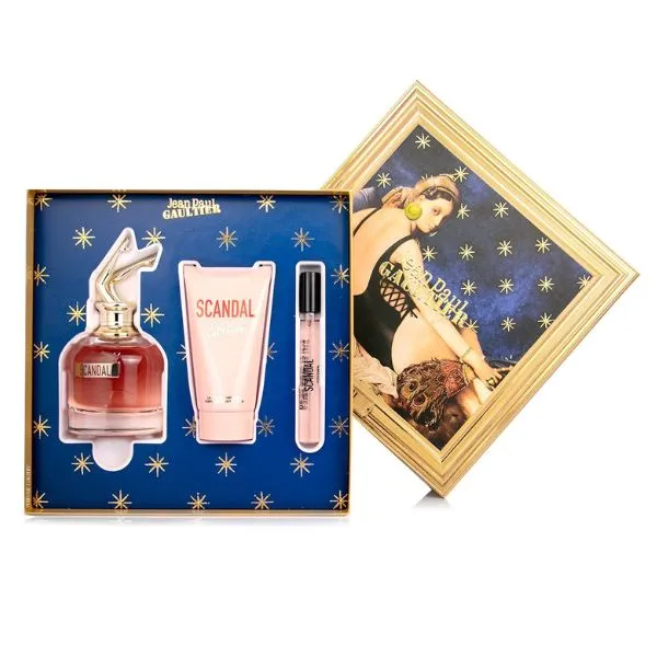 Set Nước Hoa Nữ Jean Paul Gaultier Scandal EDP 3 Món (80ml + 10ml + 75ml)