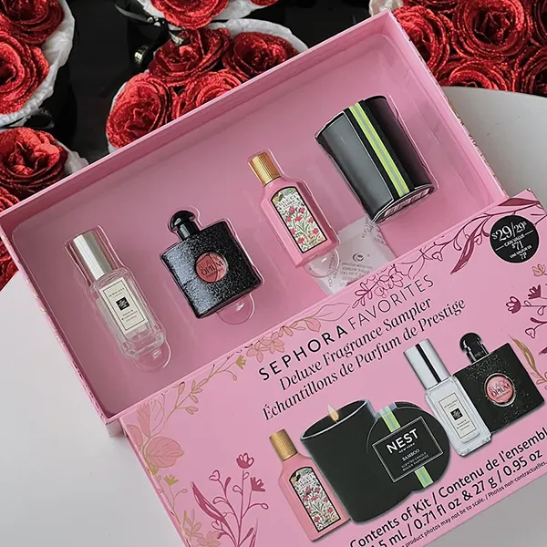 Set Nước Hoa Nữ Sephora Favorites Luxe Perfume Sampler Mini + Nến Thơm (4 Món) - Nước hoa - Vua Hàng Hiệu
