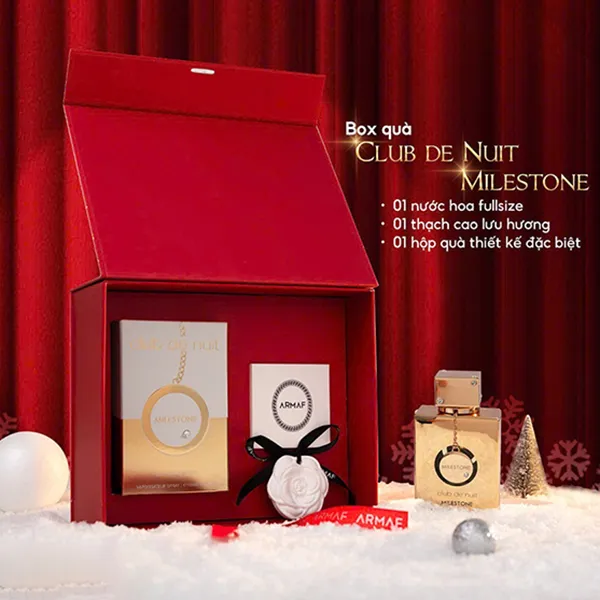 Set Quà Lễ Hội Twinkle Box Nước Hoa Unisex Armaf Club De Nuit Milestone EDP 3 Món
