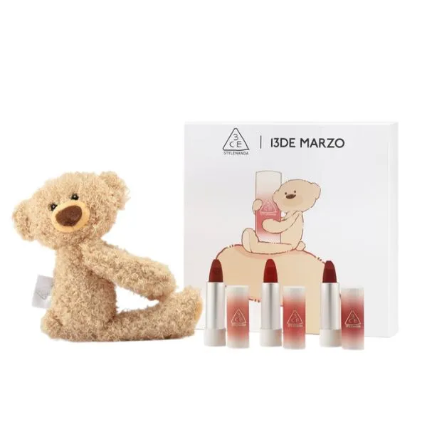 Set Son Lì 13 De Marzo 3CE Cashmere Hug Lipstick Set 3 Món T_VĐ