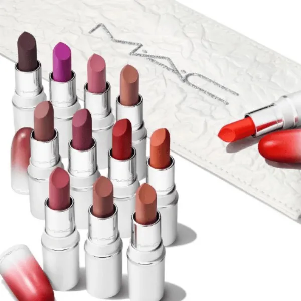 Set Son MAC Lip By The Dozen Mini Powder Kiss Lipstick (1.5g x 12) - Son Môi - Vua Hàng Hiệu