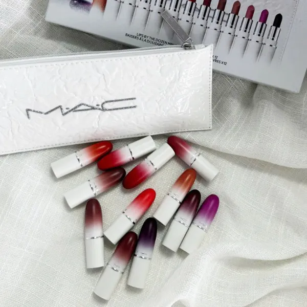 Set Son MAC Lip By The Dozen Mini Powder Kiss Lipstick (1.5g x 12) - Son Môi - Vua Hàng Hiệu