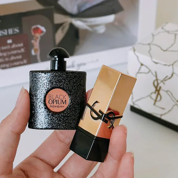 Set Nước Hoa Nữ Yves Saint Laurent YSL (Black Opium EDP 7.5ml + YSL Rouge Muse 1.5g)