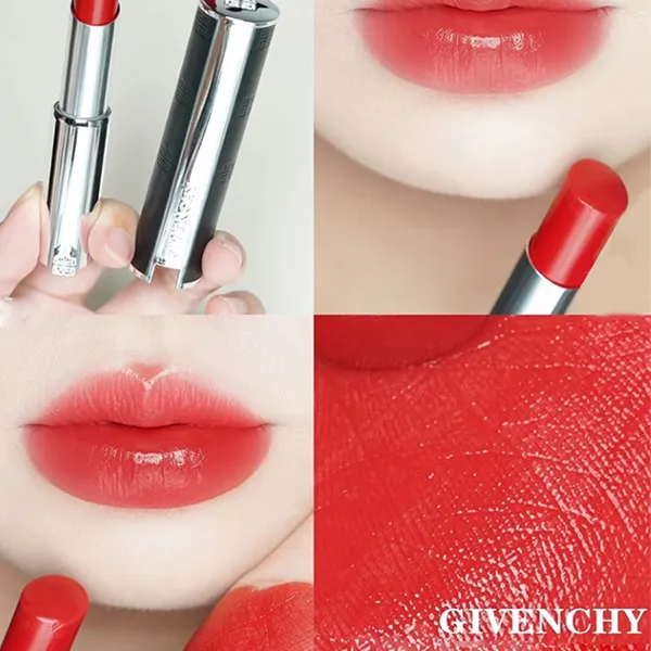 Son Givenchy Le Rouge Interdit Lipstick 310 Satin Màu Đỏ Tươi - Son Môi - Vua Hàng Hiệu
