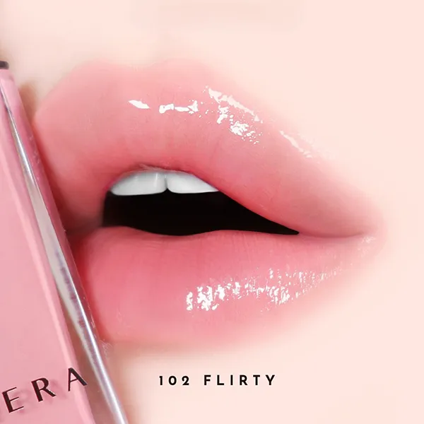 Son Kem Hera Sensual Nude Gloss 102 Flirty Màu Hồng Đào Nude - Son Môi - Vua Hàng Hiệu