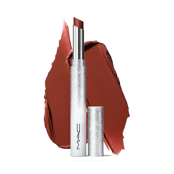 Son MAC Powder Kiss Velvet Blur Slim Edition Limited Cocoa Kisses Màu Đỏ Nâu