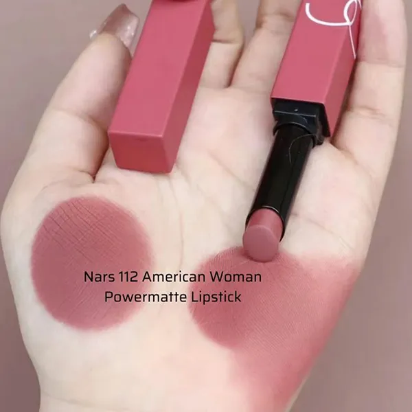 Son Nars Powermatte Lipstick 112 American Woman Màu Hồng Đất, 1.5g