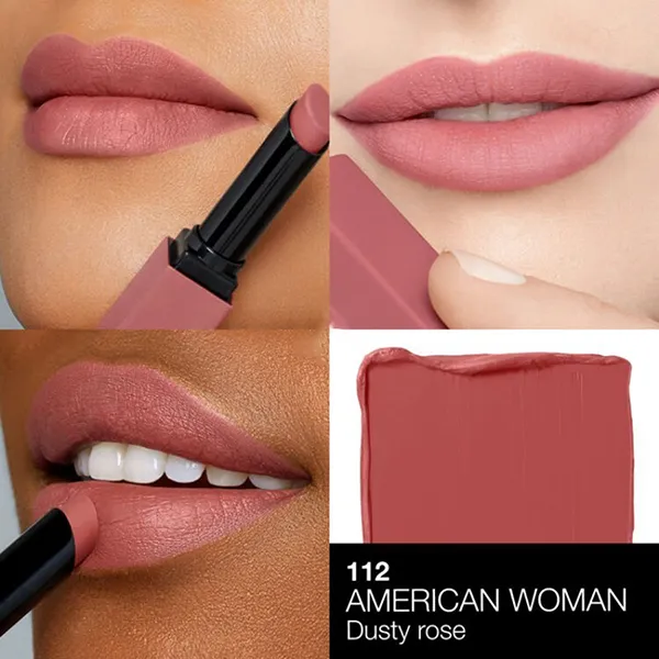 Son Nars Powermatte Lipstick 112 American Woman Màu Hồng Đất, 1.5g