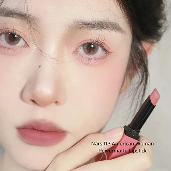 Son Nars Powermatte Lipstick 112 American Woman Màu Hồng Đất, 1.5g