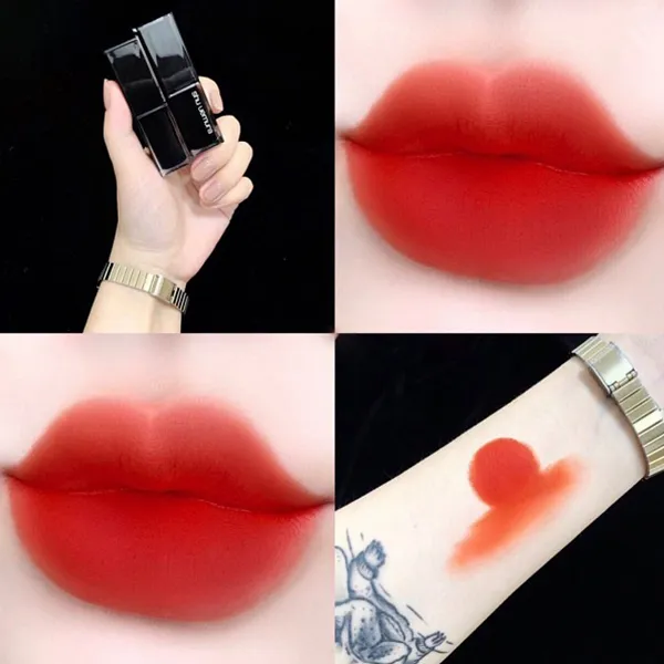 Son Shu Uemura Amplified M OR 570 (Vỏ Đen) Màu Đỏ Cam