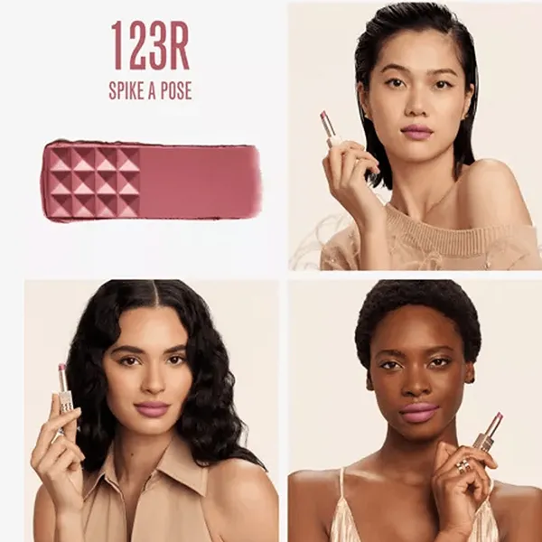 Son Valentino Beauty Spike Ultimatte Refillable Lipstick 123R Spike A Pose Màu Hồng Đất - Son Môi - Vua Hàng Hiệu