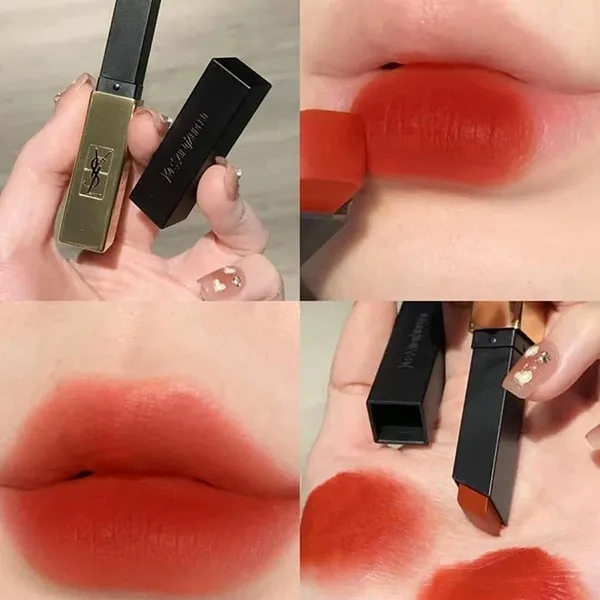 Son Yves Saint Laurent YSL Rouge Pur Couture The Slim Matte Lipstick 37 Red On Fire Màu Đỏ Cam Gạch