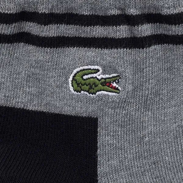 Tất Nam Lacoste Men's Color Block Mid Socks RA690E - 031 Màu Xám Đen - Thời trang - Vua Hàng Hiệu