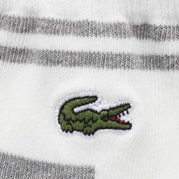 Tất Nam Lacoste Men's Color Block Mid Socks RA690E - 70V Màu Xám Trắng - Thời trang - Vua Hàng Hiệu