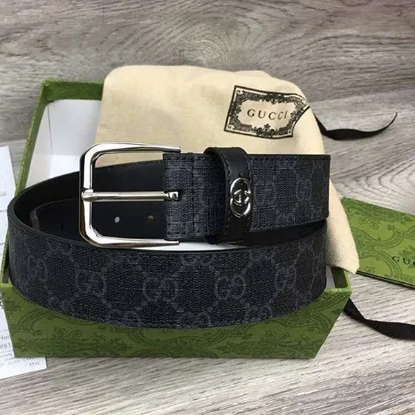 Thắt Lưng Nam Gucci 1647597311482779 Màu Đen Xám Size 100