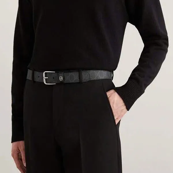 Thắt Lưng Nam Gucci 1647597311482779 Màu Đen Xám Size 100