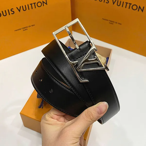 Thắt Lưng Nam Louis Vuitton LV Skyline Black Belt 3.5cm M0687U Màu Đen Size 90