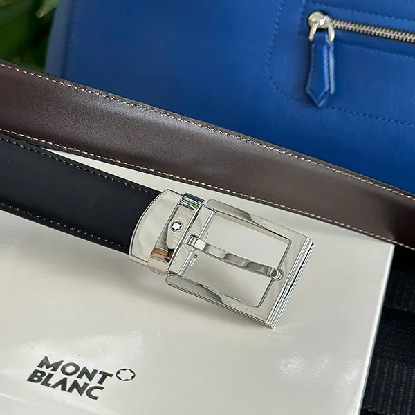 Thắt Lưng Nam Montblanc Reversible Leather Belt 107664 Màu Đen Nâu - Thắt lưng - Vua Hàng Hiệu