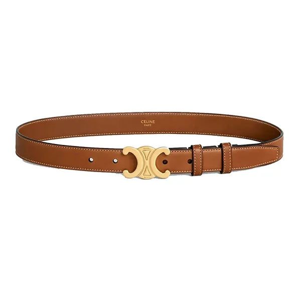 Thắt Lưng Nữ Celine Triomphe Belt In Smooth Calfskin Bản 2.5cm Màu Nâu Size 70 - Thắt lưng - Vua Hàng Hiệu