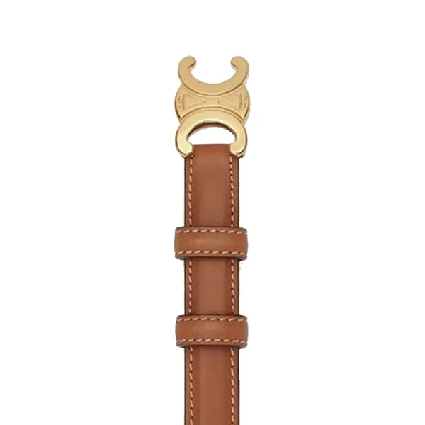 Thắt Lưng Nữ Celine Triomphe Belt In Smooth Calfskin Bản 2.5cm Màu Nâu Size 70 - Thắt lưng - Vua Hàng Hiệu