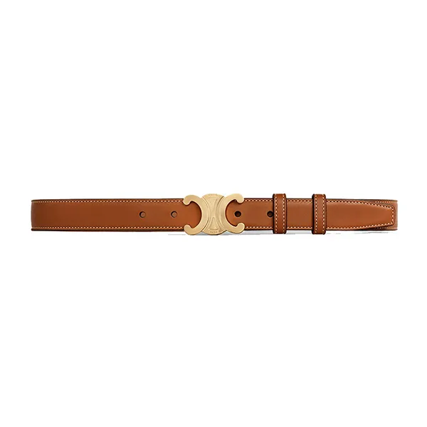 Thắt Lưng Nữ Celine Triomphe Belt In Smooth Calfskin Bản 2.5cm Màu Nâu Size 70 - Thắt lưng - Vua Hàng Hiệu