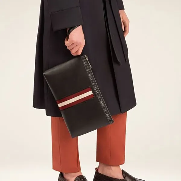 Túi Cầm Tay Nam Bally Hartland Clutch Black Màu Đen - Túi xách - Vua Hàng Hiệu